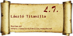 László Titanilla névjegykártya